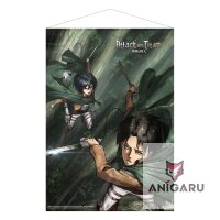 Attack on Titan Wandrolle Mikasa and Levi 50 x 70 cm