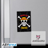 ONE PIECE Standard Magnet Strohhut Totenkopf-Flagge